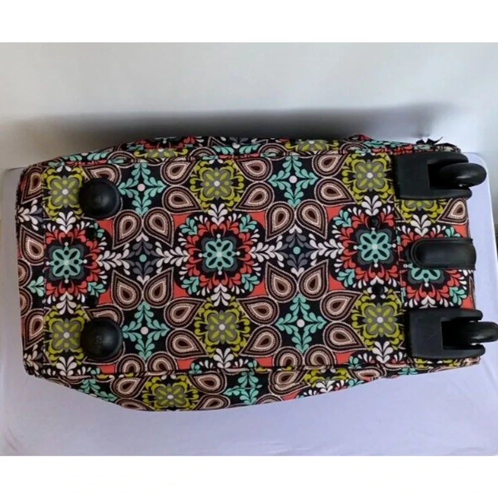 Vera Bradley Rolling Duffel Bag Overnight Weekend Carry On Luggage Sierra